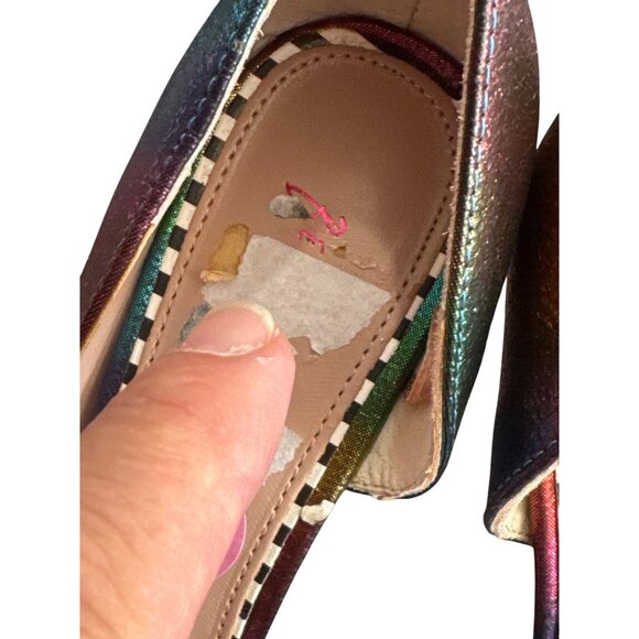 Betsey Johnson womans inbow Metallic Stiletto Heels Size 5.5 SKU8165 - Picture 12 of 14